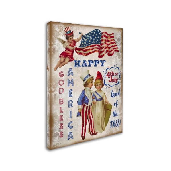 Jean Plout 'Retro Patriotic 3' Canvas Art,24x32